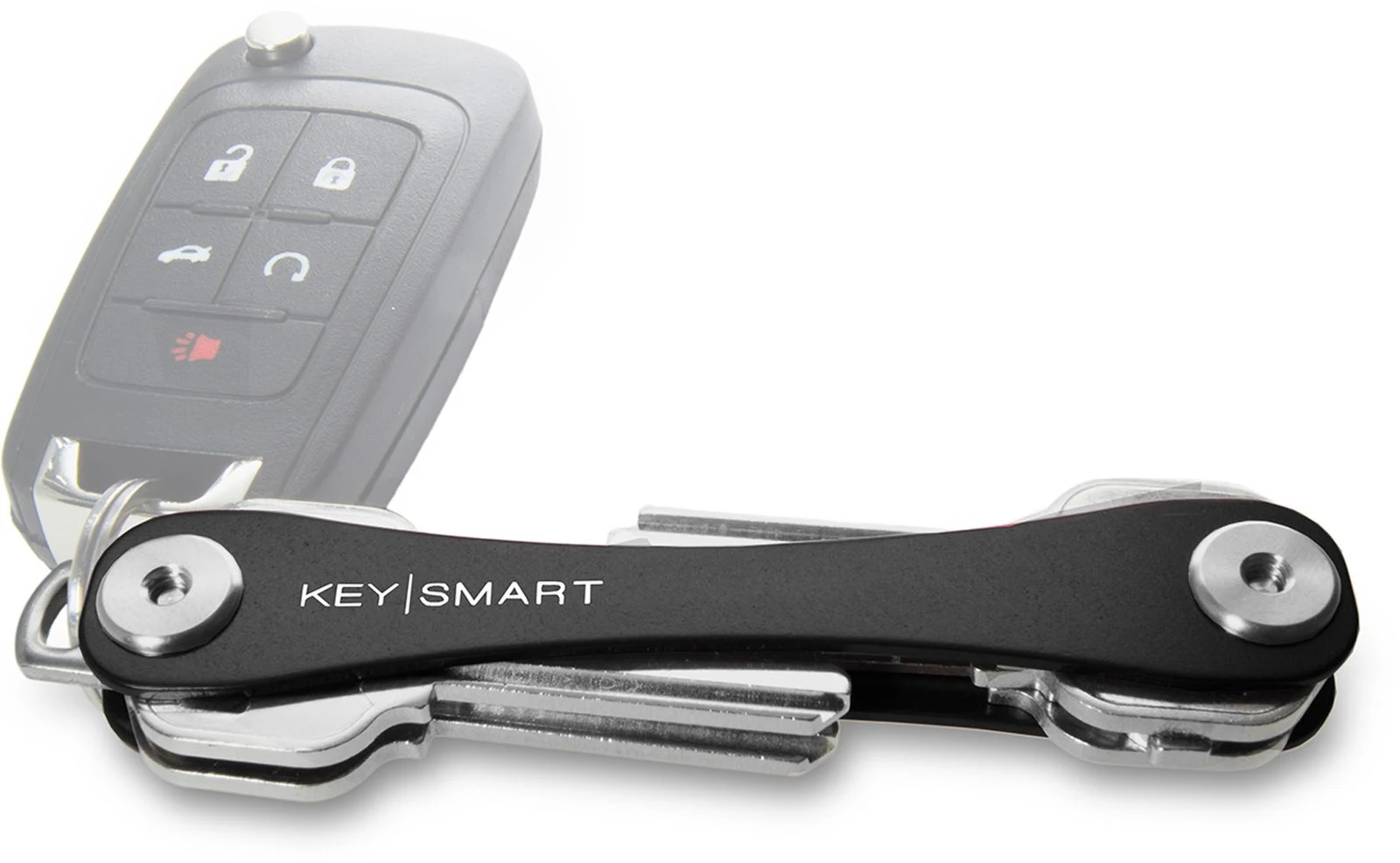 KeySmart compact key organizer with keys attached