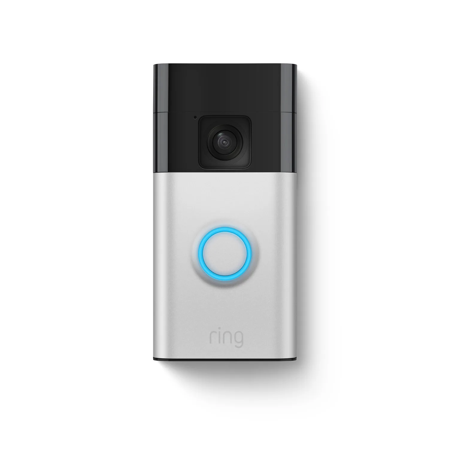Nickel Ring Battery Doorbell with camera and illuminated doorbell button